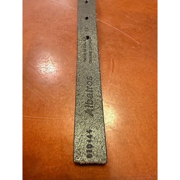 Albatros Brown Genuine Leather & Silver Belt Made In Italy Medium - Picture 7 of 9